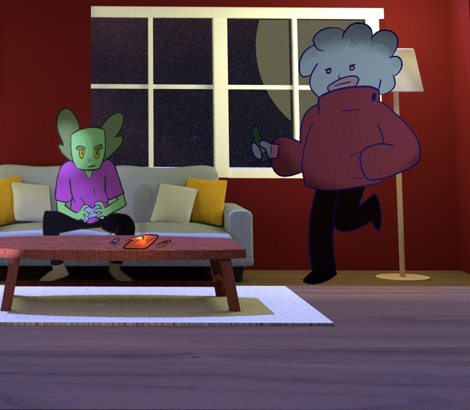 Illustrated still from Sonny Vally