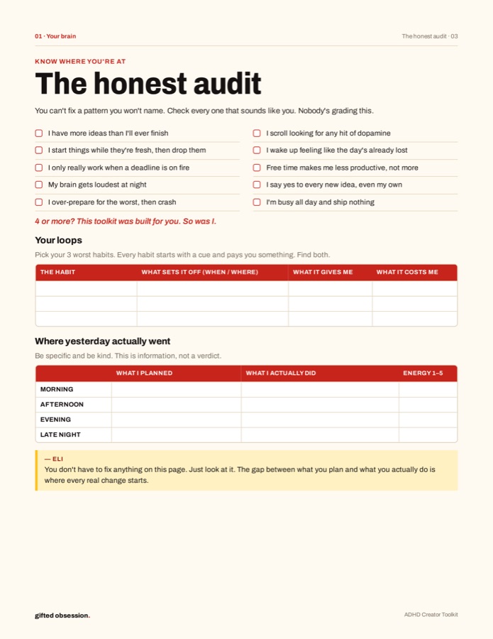 The honest audit worksheet